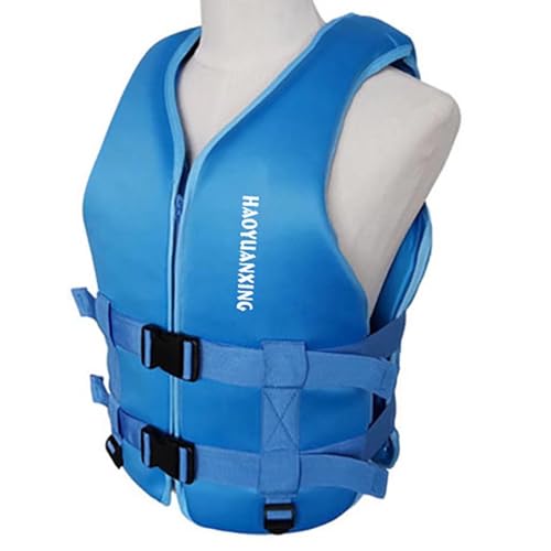 Rettungsweste, Schwimmweste Erwachsene, Life Jacket, Schnorchelweste, Schwimmweste für Erwachsene, Auftriebsweste, für Kajak, Angeln, Surfen, Tauchen, Wassersport, blau,M