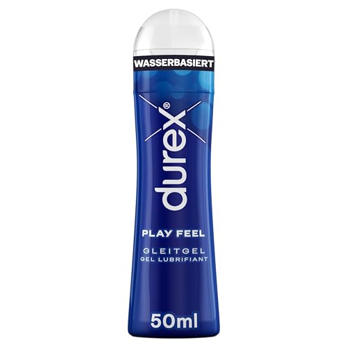 Durex Play Feel Gleitgel – Wasserbasiertes Gleitmittel für angenehme Gleitfähigkeit, sanft & pH-freundlich – 50 ml