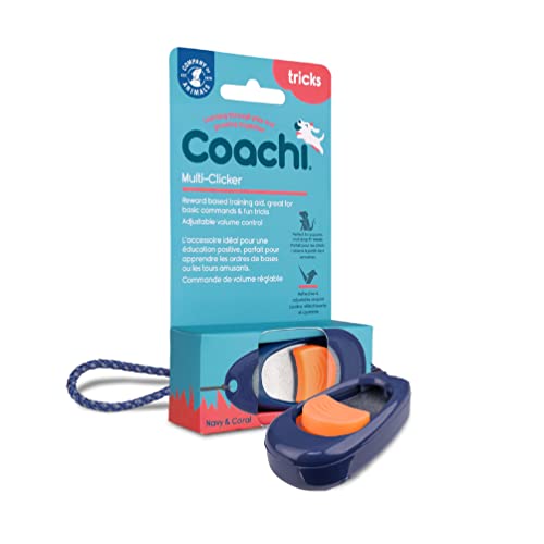 Coachi Multi-Clicker, Hundezubehör, Lautstärkeregler mit 3 Stufen, leicht zu benutzen, verstellbare Handschlaufe, Hundeclicker, zum Hundetraining, auch für geräuschempfindliche Hunde und Welpen.