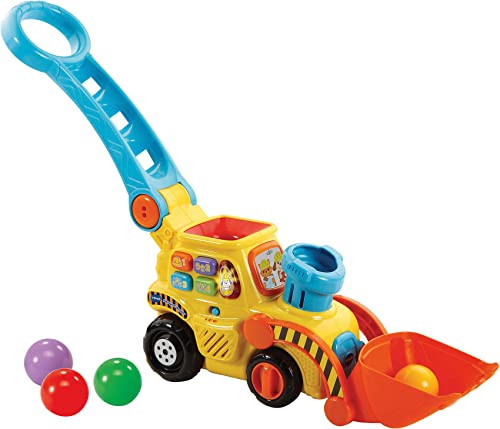 VTech Baby Ballspaß Bagger – Lustiger Bagger mit Bällen zum Spielen, Springen, Werfen und Schieben – Für Kinder von 12-36 Monaten