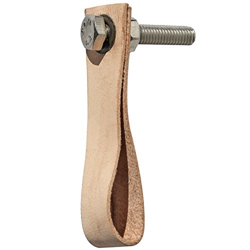 La Finesse Lederschlaufe 9cm weiß beige Schlaufengriff für Möbel & Schubladen