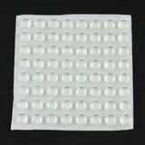 100 Stück transparente Gummi-Kugeln, 8 mm, transparent, rund, selbstklebend, Anti-Rutsch-Kreis-Zubehör für Glasmöbel, Kristall