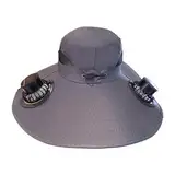 Solar angetriebener Lüfterhut - Solarfan im Freien mit 3 Geschwindigkeiten | USB -Ladung Solar angetriebener Kopfbedeckung | UV -Schutzhut für Training, Reisen, Angeln, Fitnessstudio, Gartenarbeit