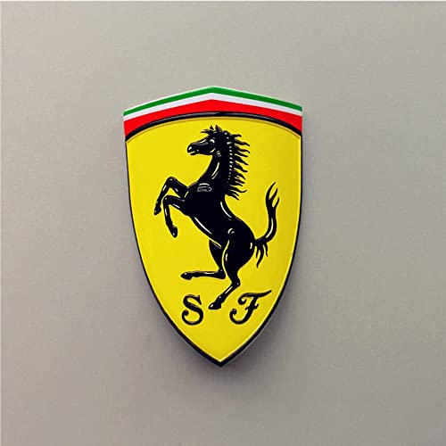 CCOZD Ferrari Autoaufkleber Metall, Silber, Chrom, Marmor, Outdoor, Styling Dekoration Auto Zubehör