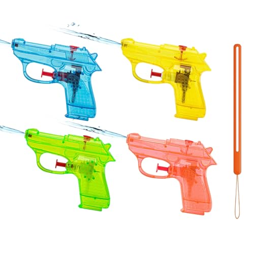 Wasserpistole für Kinder Klein Wasserspritzpistole Wasser Spritzpistole Kunststoff Water Blaster Spielzeug Mini Wasserpistole mit Lanyard Spritzpistole Wasser Wasserpistole Spielzeug für Kinder (4)