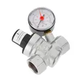 FIXOSHEE 1Stück Wasserdruckregler Druckreduzierventil aus Verchromtem mit Filter für Heizungen Wasserreinigungsanlagen Hauswasserleitungen Langlebig Einfach