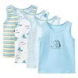 ACMEDE Jungen Baumwolle Unterhemden Ärmellos Tank Top Kinder Gr. 86/92/98/104/116/128, 4er Pack Unterhemden Tank Top Ärmellos Kinder Jungen anktop Top Hemd Trägertop Unisex