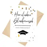 Palanemo Glückwunschkarte Doktortitel Doktorarbeit bestanden Promotion Doktor Geschenk Karte