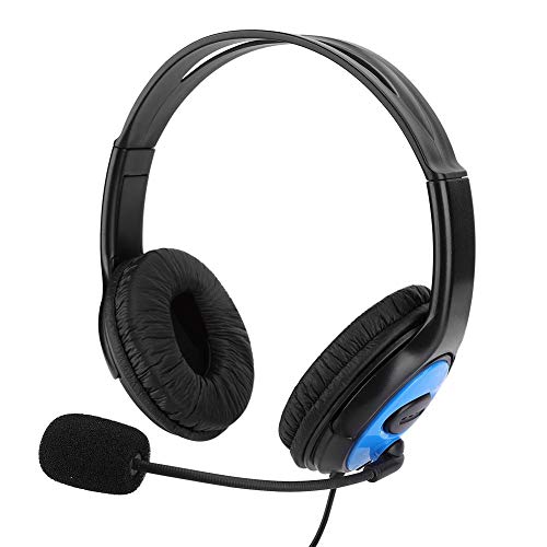 Topiky Wired Gaming Headset für PS4, A4 Comfort Noise Cancelling über Ear Esport Headset mit Mikrofon, Lautstärkeregelungstaste und Stummschalter für PS4