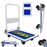 TroniTechnik® Transportwagen Plattformwagen klappbar - mit Lenkrollen 150 kg Tragkraft mit Antirutschbeschichtung - Ladefläche 72x48 cm - Paketwagen