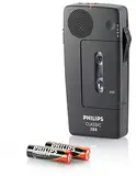 Philips LFH0388 Analoges Mini-Kassetten Diktiergerät 30 Mini-Kassette, Handschlaufe, anthrazit
