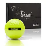Trust Golfbälle Panther – Urethan-Cover, weiches Schlaggefühl, gerader Flug, Gute Stoppkontrolle, Big MAX Kern für Weite Flüge, optimale Kombination aus Weite & Spin-Kontrolle, 12 Bälle, Gelb
