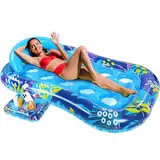 Subtail Luftmatratze Pool - Luftmatratze Wasser Pool Matratze mit Abnehmbarem GeträNkehalter - WasserhäNgematte Erwachsene Kinder - Groß Wassermatratze Schwimmmatratze