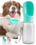 MalsiPree Hundetrinkflasche für unterwegs - Auslaufsicher & Tragbar Trinkbehälter - Trinkflasche für Welpen und Haustiere, Hundetrinkflaschen Reisen & Spazierengehen mit Verschlussknopf 550 ml, Blau