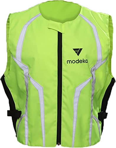 Modeka Sicherheitsweste FAHRSCHULE neongelb reflektierend Aufdruck verdeckbar, XL