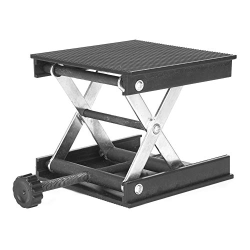 Akozon Lab Jack Stand Tischlift Latory Lift Aluminiumoxid Lab Stand Lifter Wissenschaftliche Scherenhubplattform 90 x 90 mm
