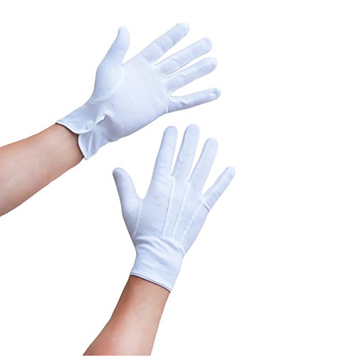 Oblique-Uniuqe® Weiße Handschuhe aus Baumwolle für Herren