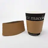 Hygienical Kaffee-Becher-Hitzeschutz – Papp-Manchette für 0,3 l Becher, Wärmeschutz & Griffhülle für Kaffee, Becher-Jacket, 100 Stück