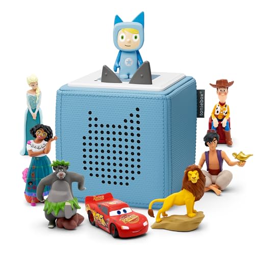 tonies Disney Ultimatives Bundle - 1 Kreativ & 7 tonies - Frozen, Encanto, Balu, Aladdin, Simba, Autos & Spielzeuggeschichte, Blau