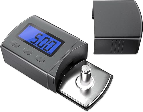 Mini-Digital-Plattenspieler mit hoher Präzision, 0,01 g/5,00 g, LCD-Hintergrundbeleuchtung, Blau, für Tonerkartuschen