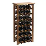jalz jalz Akazienholz Weinregal für 28 Flaschen stabiles leichtes Flaschenregal für Keller, Gastronomie und Lagerraum, modular erweiterbare Flaschen- und Weinlagerung