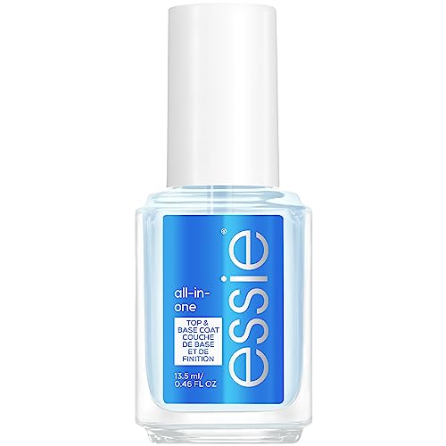 Essie Base/Top Coat all-in-one mit Argan-Öl, Unterlack und Überlack, Stärke und Glanz, Klar, 13,5 ml