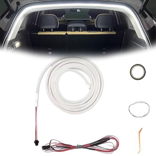 Dynamic Flowing Car Trunk Light Strip,Automatischer Sensor Tail Box Light Strip, Led Strip Lights for Car Trunk Cargo Area or Interior Illumination Decoration (White,Full Circle 4 m/157 in)