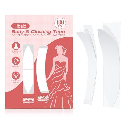 160pcs Fashion Tape Doppelseitig Transparent, Doppelseitiges Klebeband Kleidung, Ganztägige Klebekraft Und Sanft Zu Haut Und Stoffen, Transparente Farbe Für Alle Hauttöne, Body Tape