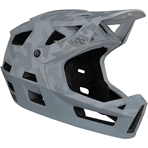 IXS Trigger FF MIPS Integralhelm für Mountainbike/E-Bike/BMX, Grau mit Camouflage-Muster, S/M