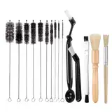 15 Stück Kaffee Pinsel Kaffee Reinigungsbürste, Kaffee Reinigungsbürste Set, Reinigungsbürste Kaffeevollautomat Espresso Pinsel, Kaffee Pinsel Barista Pinsel für Kaffee Werkzeug Reinigungsbürste