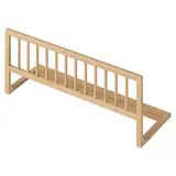 Bellabino Yuna Bett Rausfallschutz für Kinderbett und Babybett aus Kiefer Massivholz, klappbares Bettschutzgitter für Reisen, 90 x 37 x 33 cm, Bettgitter für Kleinkinder und Babys, Natur unbehandelt