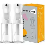 AMOYOX Spray Bottle for hair 2Pack 200ml/6.8oz Fine Mist Spray Bottle Ultra Fine Continuous Spray Water Bottle Fine Mist Sprayer for Hair Styling, Plants, Cleaning, Misting & Skin Care Clear