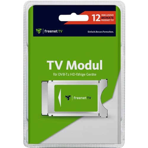 freenet TV CI+ Modul inkl. 12 Monate freenet TV Guthaben für Antenne DVB-T2 HD , 1er Pack