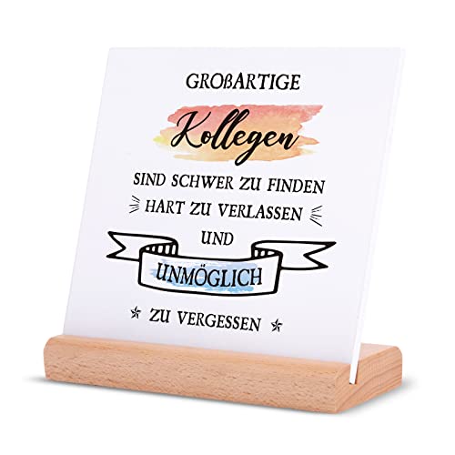 Niyewsor Geschenk Kollegen, Beste Kollegen Geschenk, Abschiedsgeschenk Kollegen Jobwechsel, Geschenke für Kollegin Holzsockel Dekoration Lieblingskollegin Geschenk, Abschied Kollegen