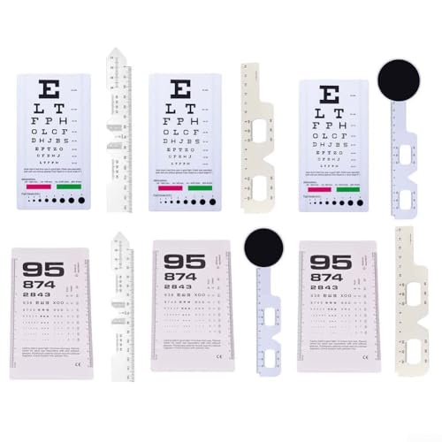 Komplettes Augenuntersuchungs-Set mit Buchstaben und digitaler Version Augendiagramme mit PD-Linealen (FA05-2 Stück)