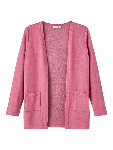 NAME IT Mädchen Nkfvicti Knit Card Noos Pullover, Rose Wine, 134/140