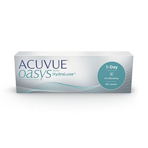 ACUVUE OASYS 1-Day Tageslinsen helfen das Gefühl von müden & trockenen Augen zu reduzieren – Tageskontaktlinsen mit -1,5 dpt und BC 8.5 – UV Schutz & angenehmes Tragegefühl – 30 Linsen