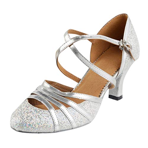 Tanz lateinamerikanische Schuhe Ballsaal Schuhe Tanz Frauen Abschlussball Frauen High Heels Damenschuhe 43 Getragen