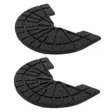 DEARMAMY 1 Paar kompaktes Fersenpolster Stiefelreparatur-Fersenpolster Schuhabsatz-Gummipolster Schuhreparatur-Fersenpolster Reparatur von Schuhfersen Fersenreparaturset für Schuhe Black