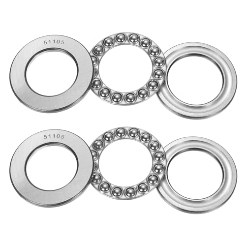 QUARKZMAN 4er Set 51105 Axial-Rillenkugellager 25mm x 42mm x 11mm Flach-Axial-Kugellager Einreihig, Chromstahl Gute Leistung (ABEC3)