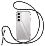 Vauki Handykette für Samsung Galaxy S24 Plus Hülle mit Band Handyhülle Silikon Transparent zum Umhängen Stoßfest mit Kordel Necklace Schnur TPU Bumper Case für Samsung S24+