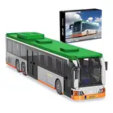 SymGrpu Stadt Bus Bausteine Bausatz, Großraumbus Klemmbausteine für Erwachsene, STEM Pädagogisches Fahrzeug Modell Spielzeug, Kreatives Geschenk für Kinder ab 14 Jahren (712 PCS)