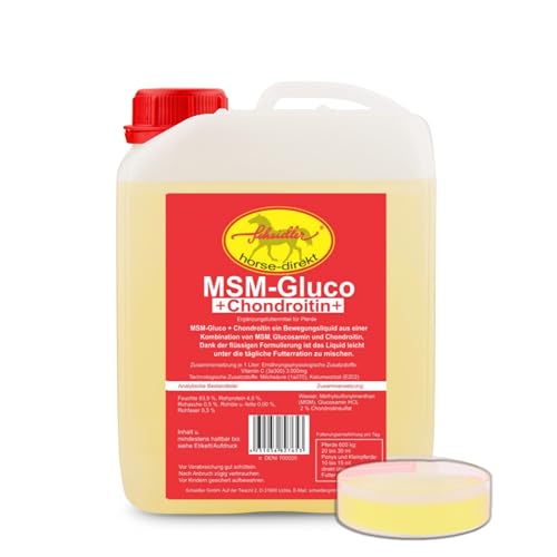 MSM&Glucosamin + Chondroitin-Liquid-, Bewegungs- Liquid für Pferde - 2500ml mit MSM Glucosaminen+Chondroitin, flüssig - Für den Erhalt der Bewegungsfreude- die Alternative zu Pulver