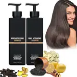 Wurzel Aktivator Shampoo, Haarverdickung Shampoo, Spartan Wurzel Aktivator Shampoo, Anti Haarausfall Shampoo, Fördert Haarwachstum, Natürliches Haar Nachwachsen Shampoo Für Männer Frauen