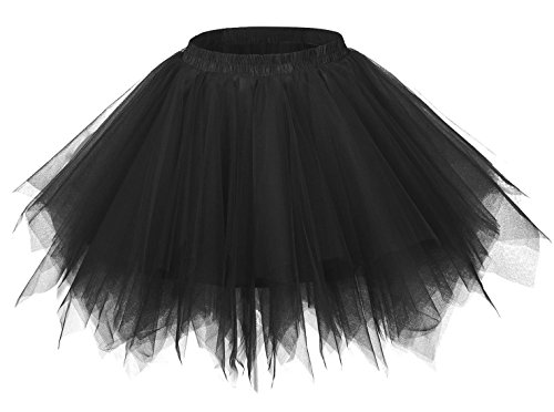 FEOYA Mädchen Vintage Tütü Rock Petticoat Kurz Tüll Ballett Tanzkleid Unterrock Gelegenheit Zubehör