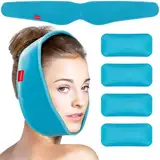 Comfytemp Weisheitszahn Kühlkompresse Kühlpads Gesicht, Freihändig Weich Gel Kühlpacks TMJ-Schmerzlinderung und Schmerzen nach GesichtsOP Zahnschmerzen Kieferentspannung 85x12,5 cm Kühlbandage