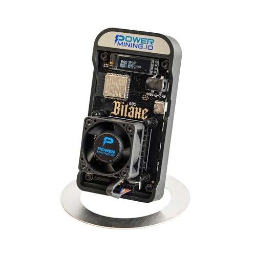 Bitaxe Gamma 601 ASIC Bitcoin Miner | 1.1 TH/s @ 18W | BM1370 (Antminer S21 Pro Chip) | Wi-Fi | USB-C | AxeOS | Open Source | Made in Europe | Inkl. Netzteil & Standfuß