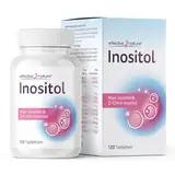 Effective Nature Inositol Tabletten – Myo- & D-Chiro-Inositol im optimalen Verhältnis – mit 400 µg Folsäure pro Tagesdosis – Vegan & ohne Zusatzstoffe – 120 Tabletten