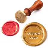 Siegelstempel Personalisiert, Wachs-Siegel-Stempel mit Namen, Buchstaben, logo, Wachssiegel Stempel Set mit Abnehmbarem Holzgriff, für Hochzeiten, Einladungskarten, Geschenkdekoration