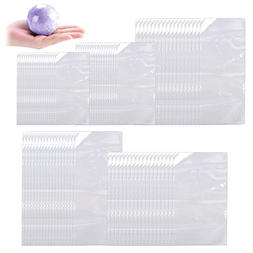 500Pcs Schrumpffolie Taschen Transparent Schrumpffolie Beutel Shrink Wrap Schrumpffolie Heißsiegelbeutel Verpackungsfolie für Seifen Bad Bomben DIY Handwerk (5 Größen)